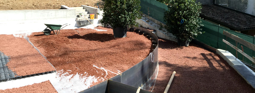 Le fasi di realizzazione del giardino pensile